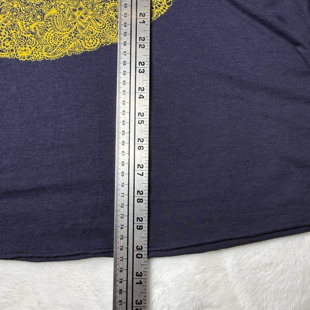 Lauren Moshi Navy Tank with Yellow Paisley Smile - Picture 6 of 12